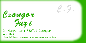 csongor fuzi business card